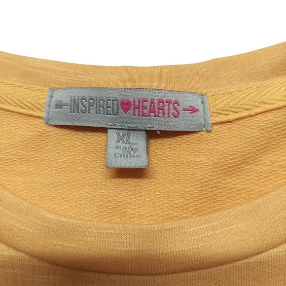 Inspired Hearts Women's Crew Neck Heathered Sporty Crop Top - Picture 4 of 5